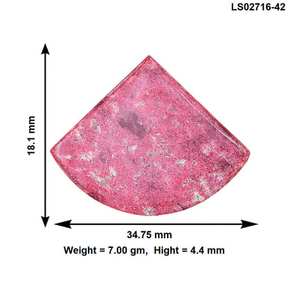 Pink Thulite 34.75x18.1x4.4 mm Fancy Gemstone LS02716-42