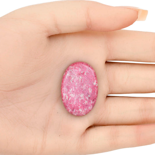 Pink Thulite 31.15x21.25x5.3 mm Oval Gemstone LS02717-42