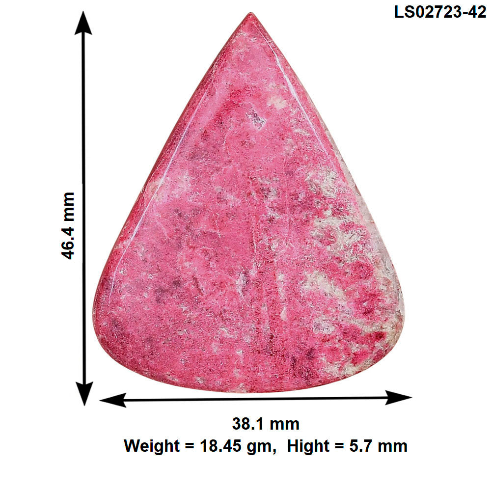 Pink Thulite 46.4x38.1x5.7 mm Fancy Gemstone LS02723-42