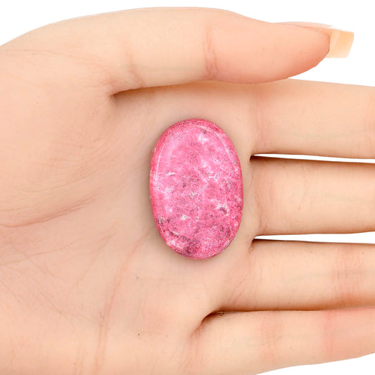 Pink Thulite 33.3x22.15x5 mm Oval Gemstone LS02725-42