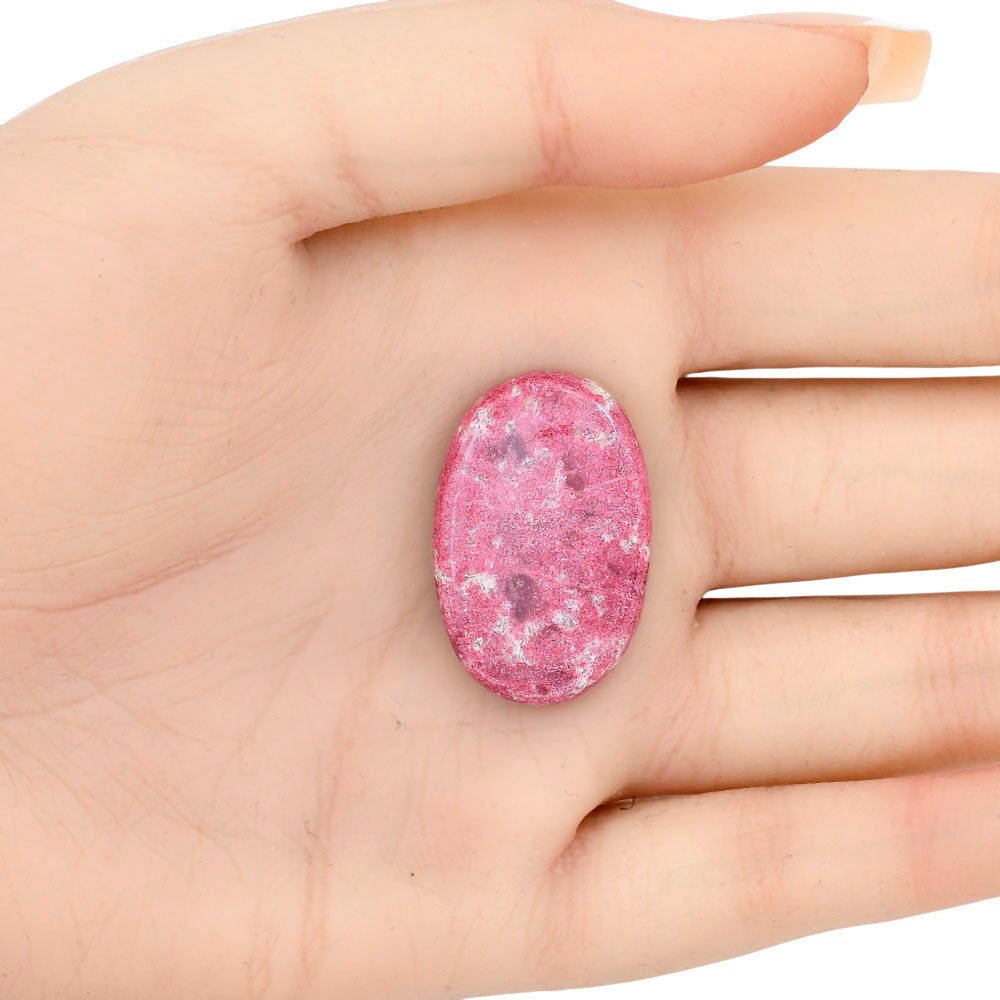 Pink Thulite 30x19.35x6 mm Oval Gemstone LS02726-42
