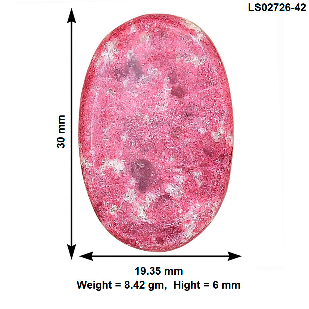 Pink Thulite 30x19.35x6 mm Oval Gemstone LS02726-42