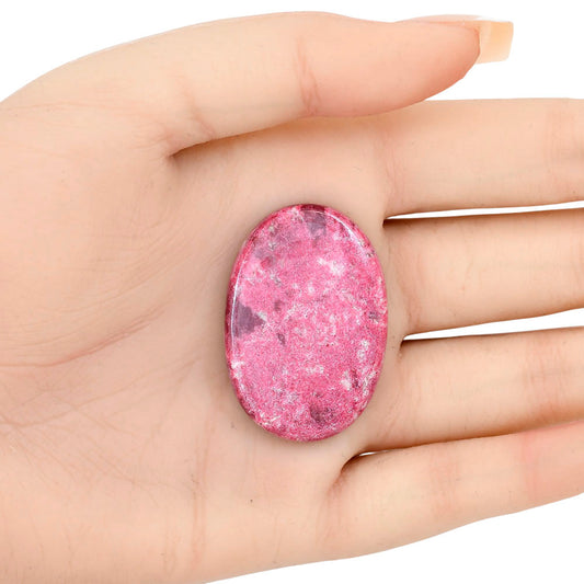 Pink Thulite 38.35x26.25x5.5 mm Oval Gemstone LS02733-42