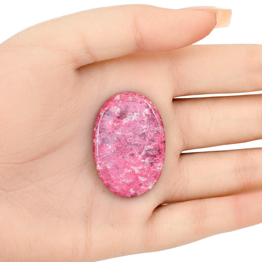 Pink Thulite 37.55x26x5.5 mm Oval Gemstone LS02735-42