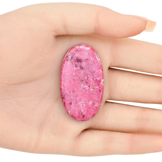 Pink Thulite 44.6x25.35x5.8 mm Oval Gemstone LS02741-42