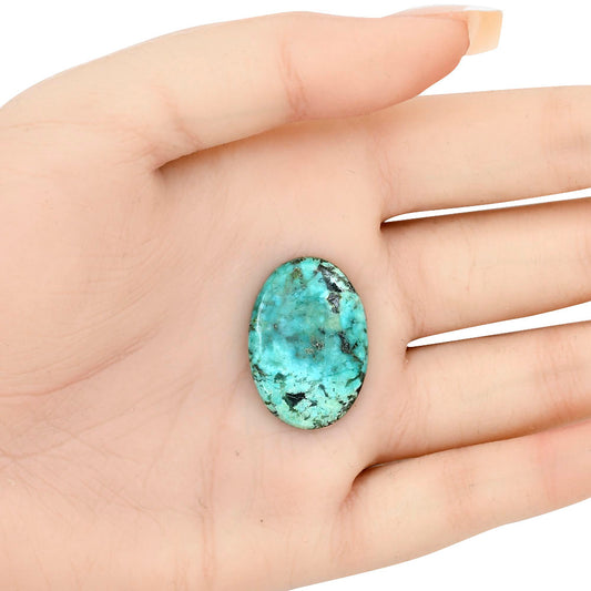 Tibetan Turquoise 27x18.8x4 mm Oval Gemstone LS02744-43
