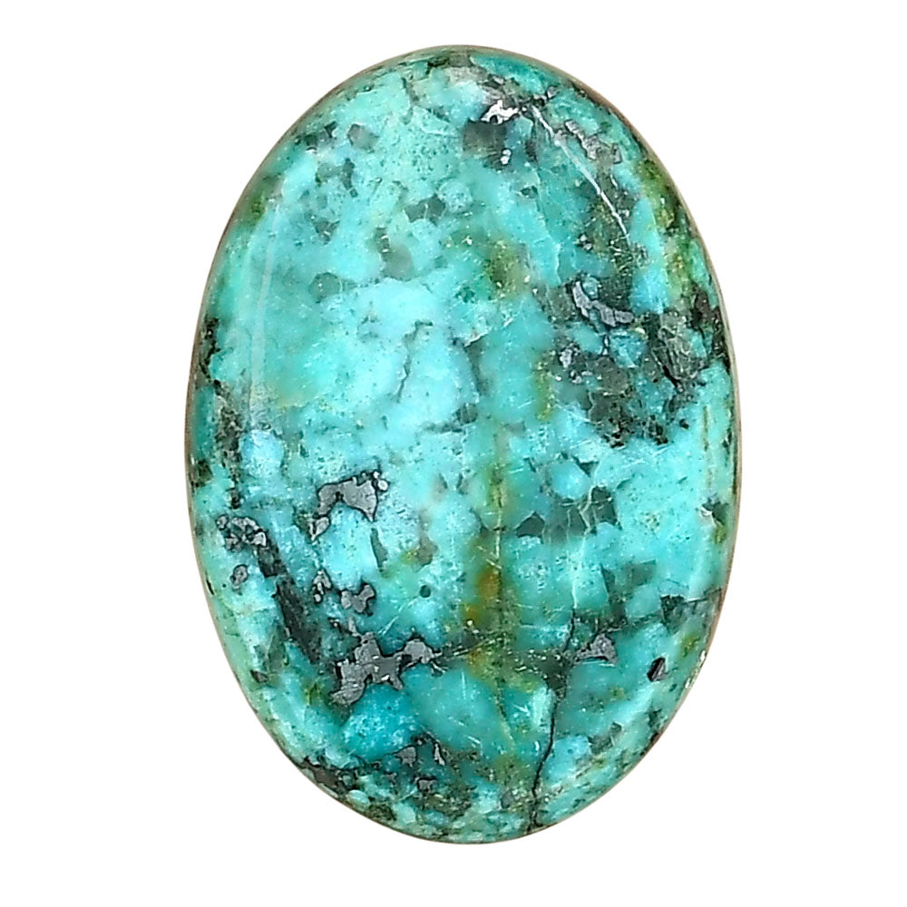 Tibetan Turquoise 30.35x21x5.3 mm Oval Gemstone LS02760-43