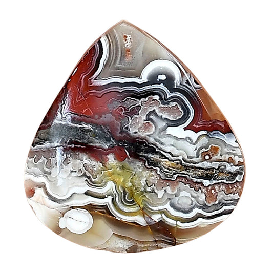 Laguna Lace Agate 24.3x23.45x5.3 mm Heart Gemstone LS02828-45