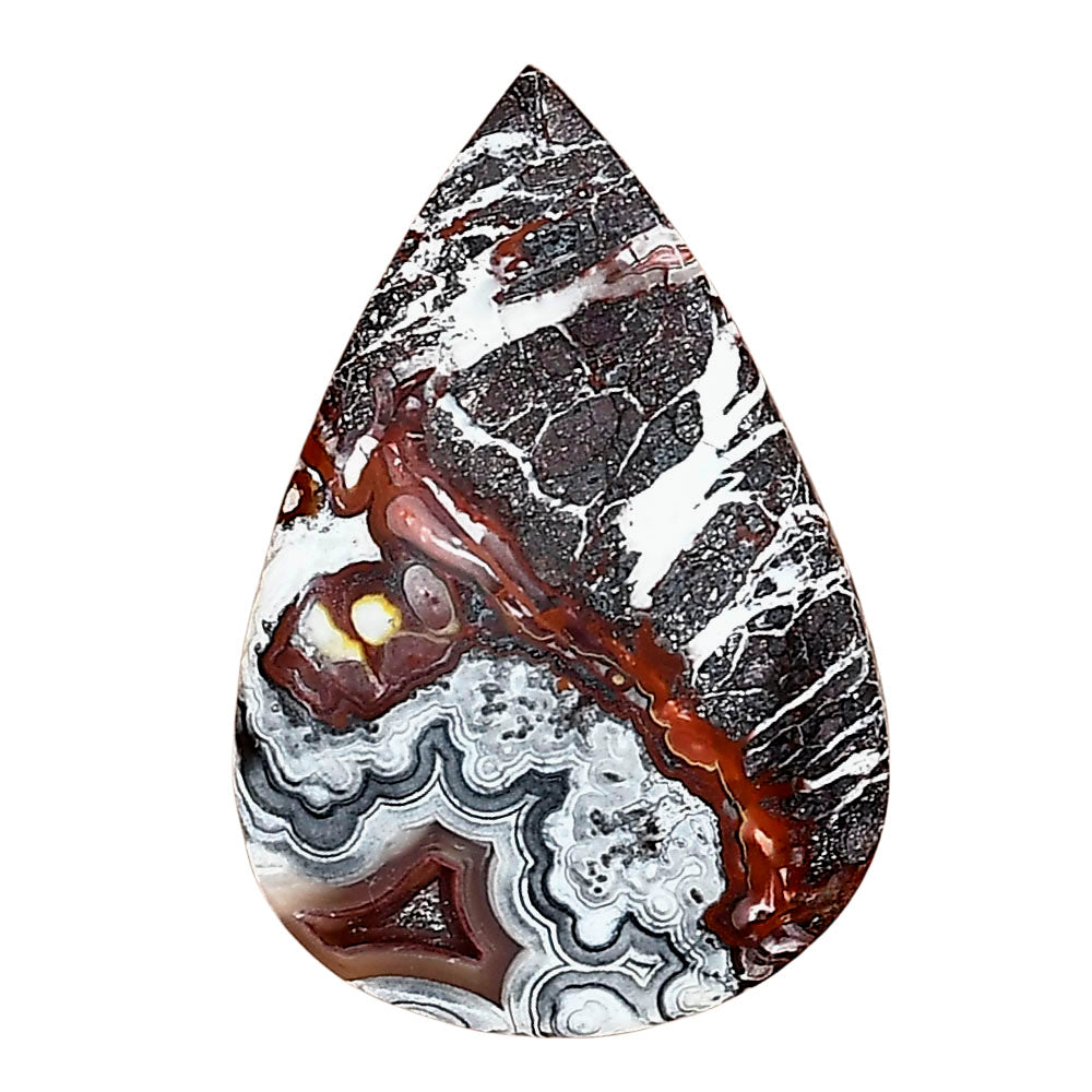 Laguna Lace Agate 31.1x20.85x5 mm Pear Gemstone LS02830-45