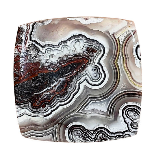 Laguna Lace Agate 26.8x26.3x6 mm Baguette Gemstone LS02831-45