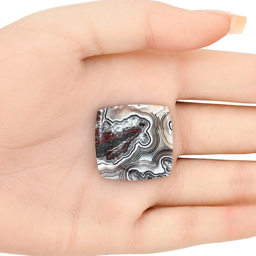 Laguna Lace Agate 26.8x26.3x6 mm Baguette Gemstone LS02831-45