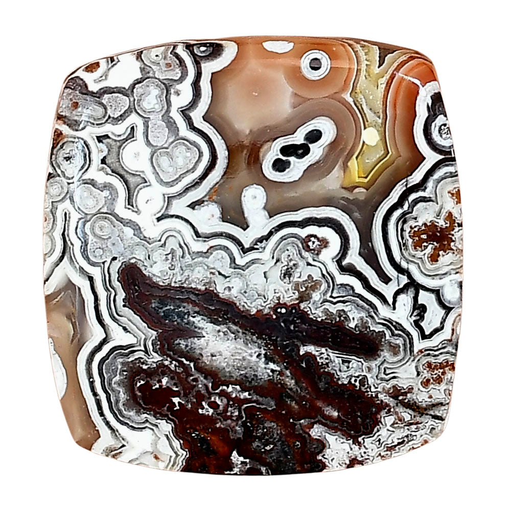 Laguna Lace Agate 27.1x26.1x5.7 mm Baguette Gemstone LS02835-45