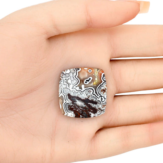 Laguna Lace Agate 27.1x26.1x5.7 mm Baguette Gemstone LS02835-45