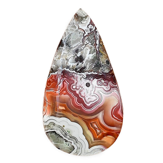 Laguna Lace Agate 35.2x19.3x5 mm Pear Gemstone LS02843-45