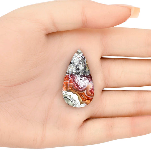 Laguna Lace Agate 35.2x19.3x5 mm Pear Gemstone LS02843-45