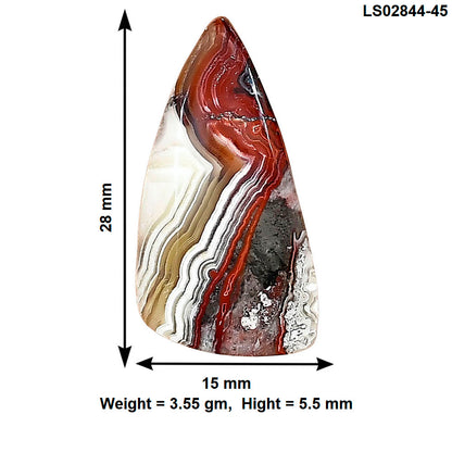 Laguna Lace Agate 28x15x5.5 mm Fancy Gemstone LS02844-45