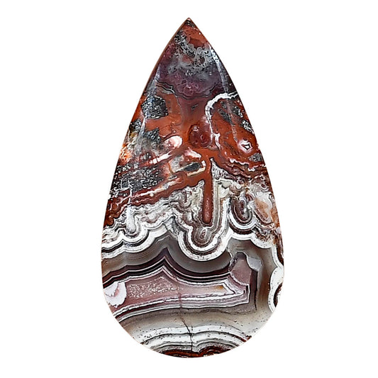 Laguna Lace Agate 34.35x18.55x4.5 mm Pear Gemstone LS02845-45
