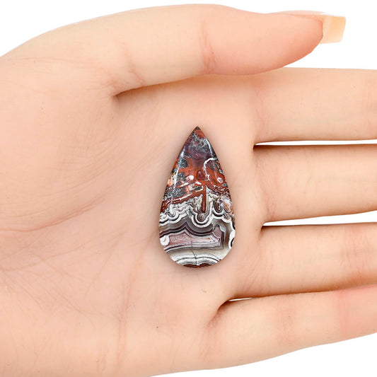 Laguna Lace Agate 34.35x18.55x4.5 mm Pear Gemstone LS02845-45