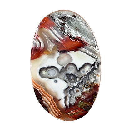 Laguna Lace Agate 28x17.7x3.5 mm Oval Gemstone LS02846-45
