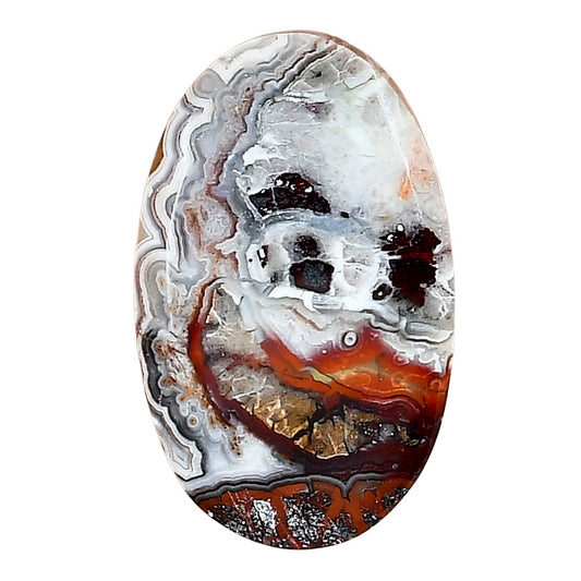 Laguna Lace Agate 29.3x18.2x4.8 mm Oval Gemstone LS02847-45