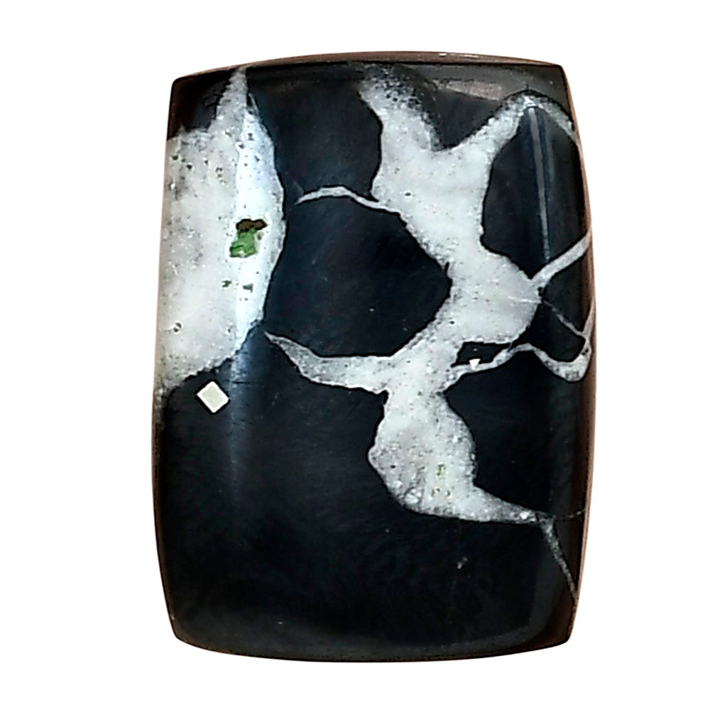 Black Septarian 21.3x15.45x4 mm Baguette Gemstone LS02874-47
