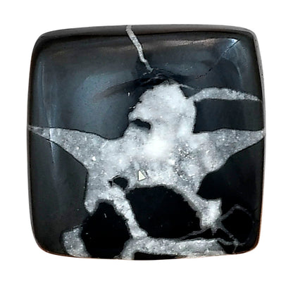 Black Septarian 22.8x22.2x6 mm Baguette Gemstone LS02882-47