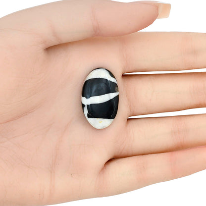Black Septarian 27.2x16.75x6 mm Oval Gemstone LS02886-47