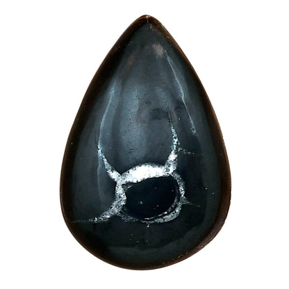 Black Septarian 30.1x20.35x6 mm Pear Gemstone LS02891-47