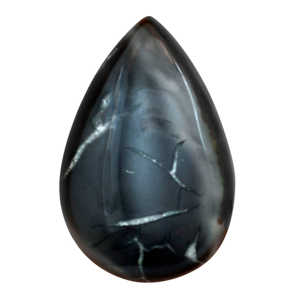 Black Septarian 29.8x19.8x6 mm Pear Gemstone LS02906-47