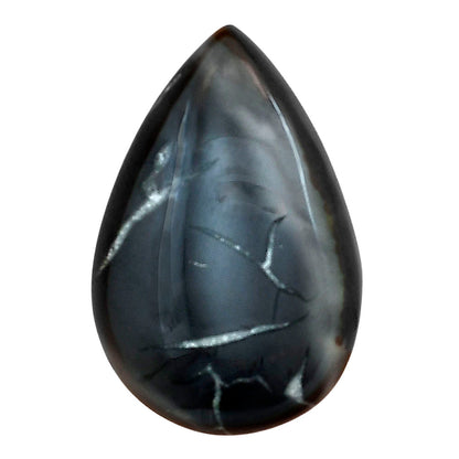 Black Septarian 29.8x19.8x6 mm Pear Gemstone LS02906-47