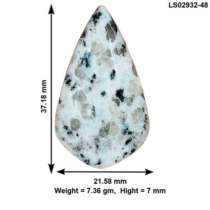 Sesame Jasper 37.18x21.58x7 mm Pear Gemstone LS02932-48