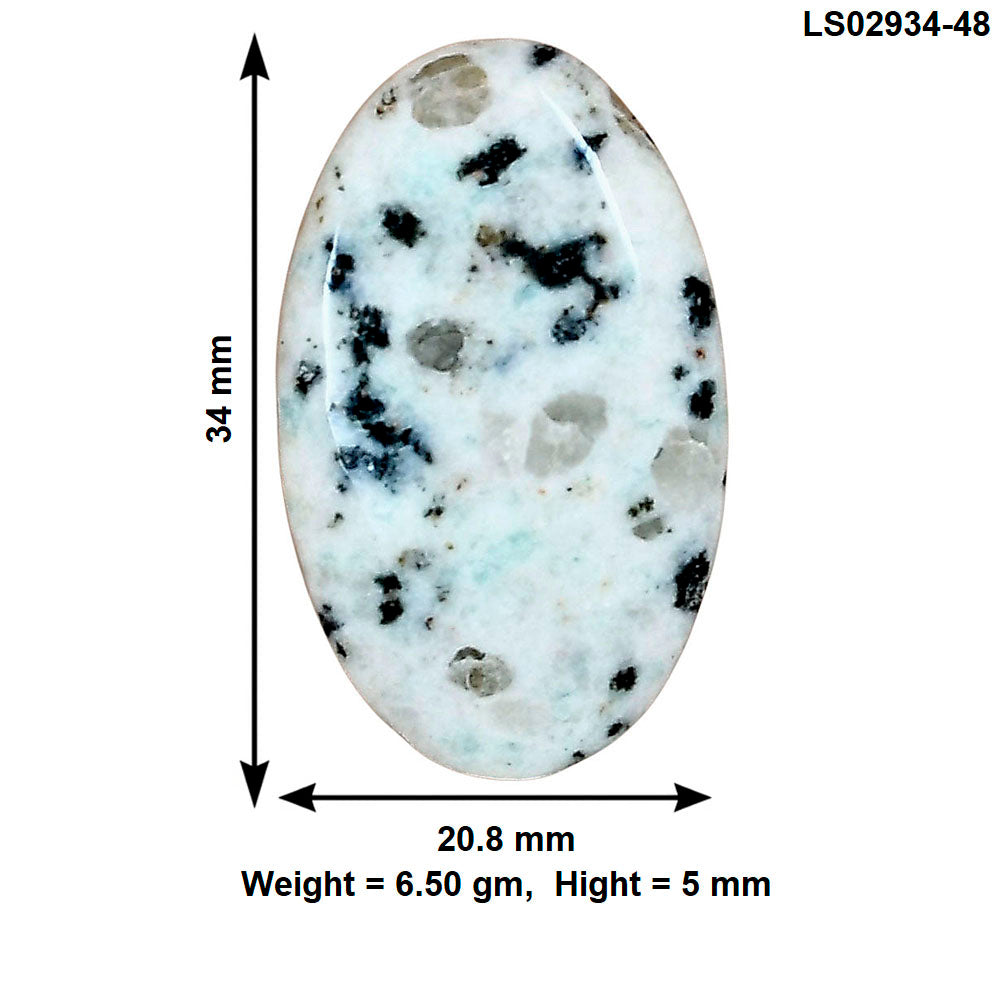 Sesame Jasper 34x20.8x5 mm Oval Gemstone LS02934-48