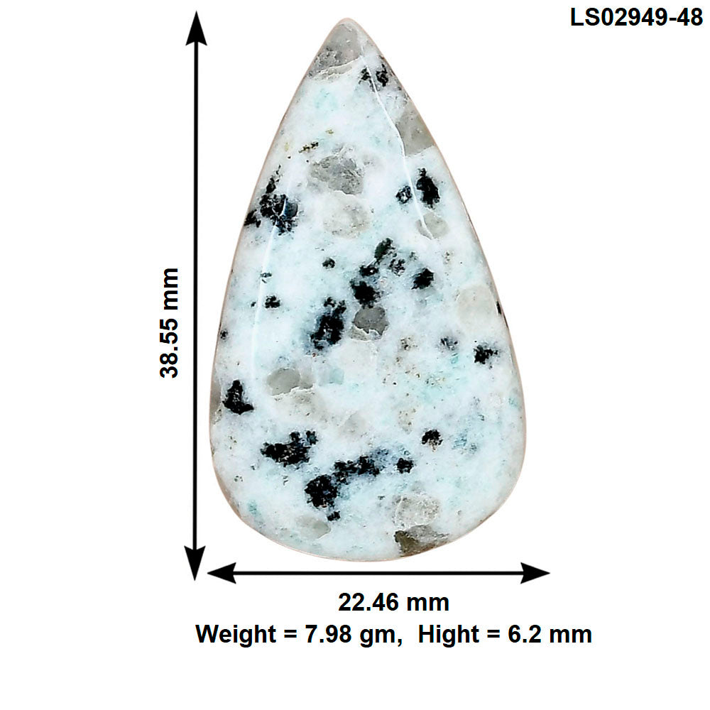 Sesame Jasper 38.55x22.46x6.2 mm Pear Gemstone LS02949-48
