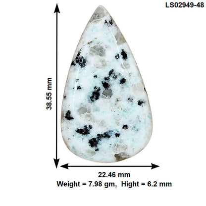 Sesame Jasper 38.55x22.46x6.2 mm Pear Gemstone LS02949-48