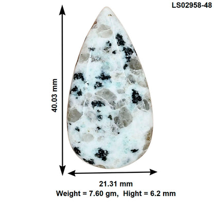 Sesame Jasper 40.03x21.31x6.2 mm Pear Gemstone LS02958-48