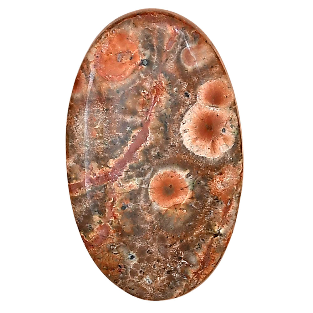 Poppy Jasper 33.6x20.6x6 mm Oval Gemstone LS02984-49