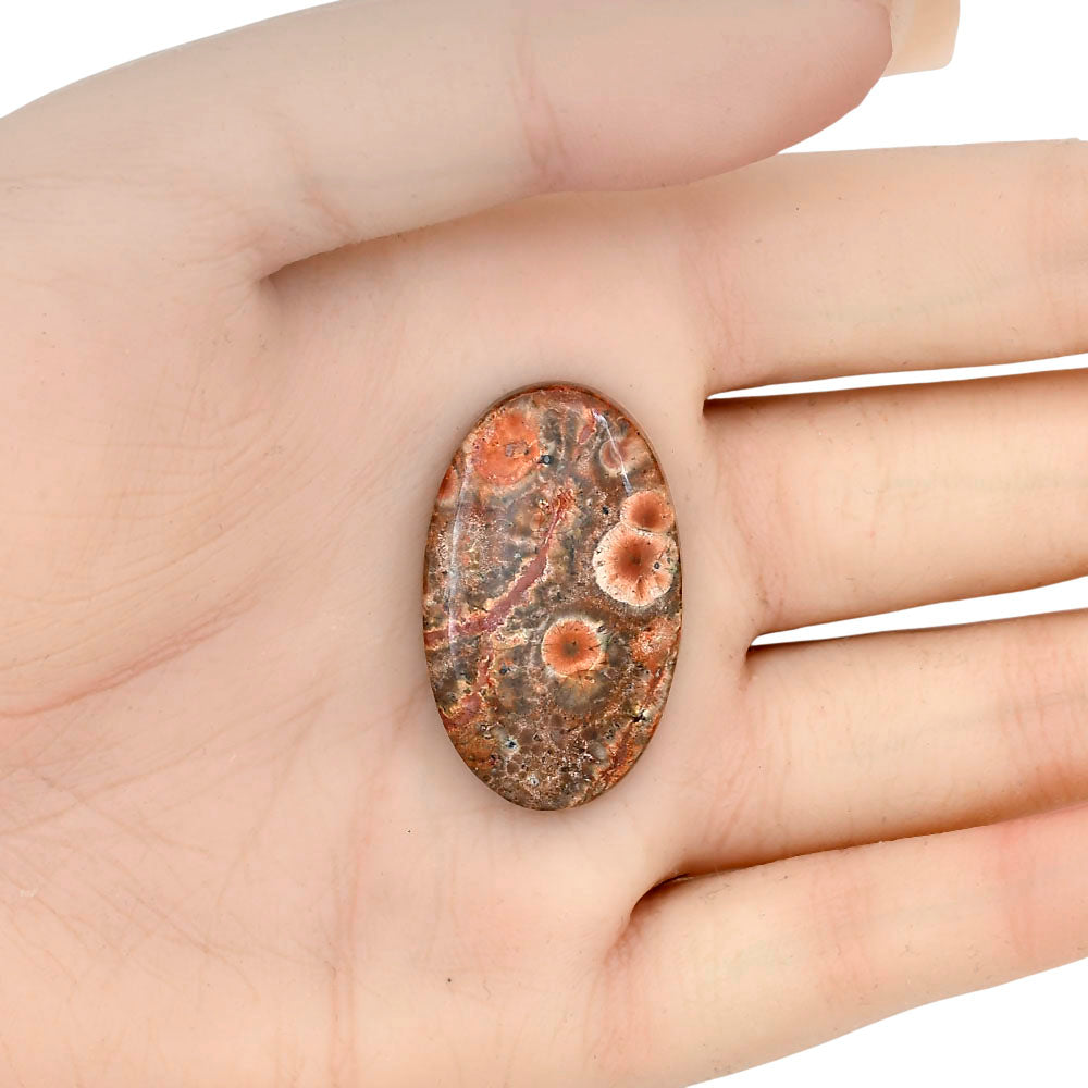Poppy Jasper 33.6x20.6x6 mm Oval Gemstone LS02984-49