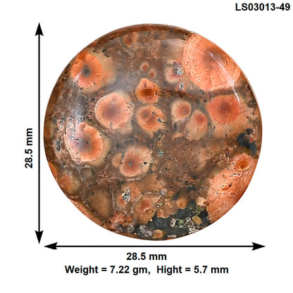 Poppy Jasper 28.5x28.5x5.7 mm Round Gemstone LS03013-49