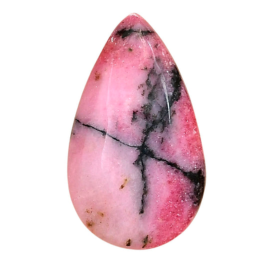 Rhodonite 31.18x18.33x6.3 mm Pear Gemstone LS03025-50