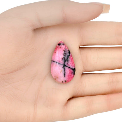 Rhodonite 31.18x18.33x6.3 mm Pear Gemstone LS03025-50