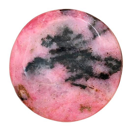 Rhodonite 27.06x27.06x5.5 mm Round Gemstone LS03034-50