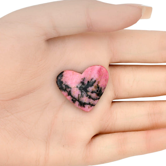 Rhodonite 25.66x24.09x4.8 mm Heart Gemstone LS03039-50