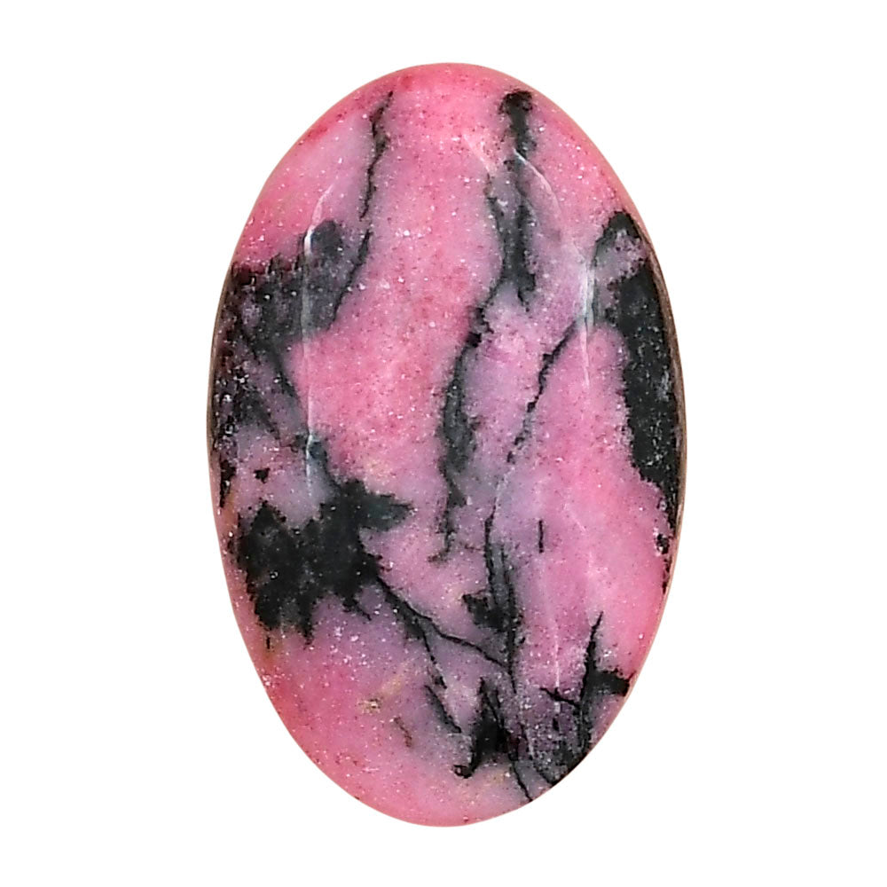 Rhodonite 29.69x18.67x5.2 mm Oval Gemstone LS03040-50