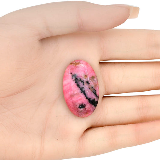 Rhodonite 32.83x20.52x5 mm Oval Gemstone LS03042-50