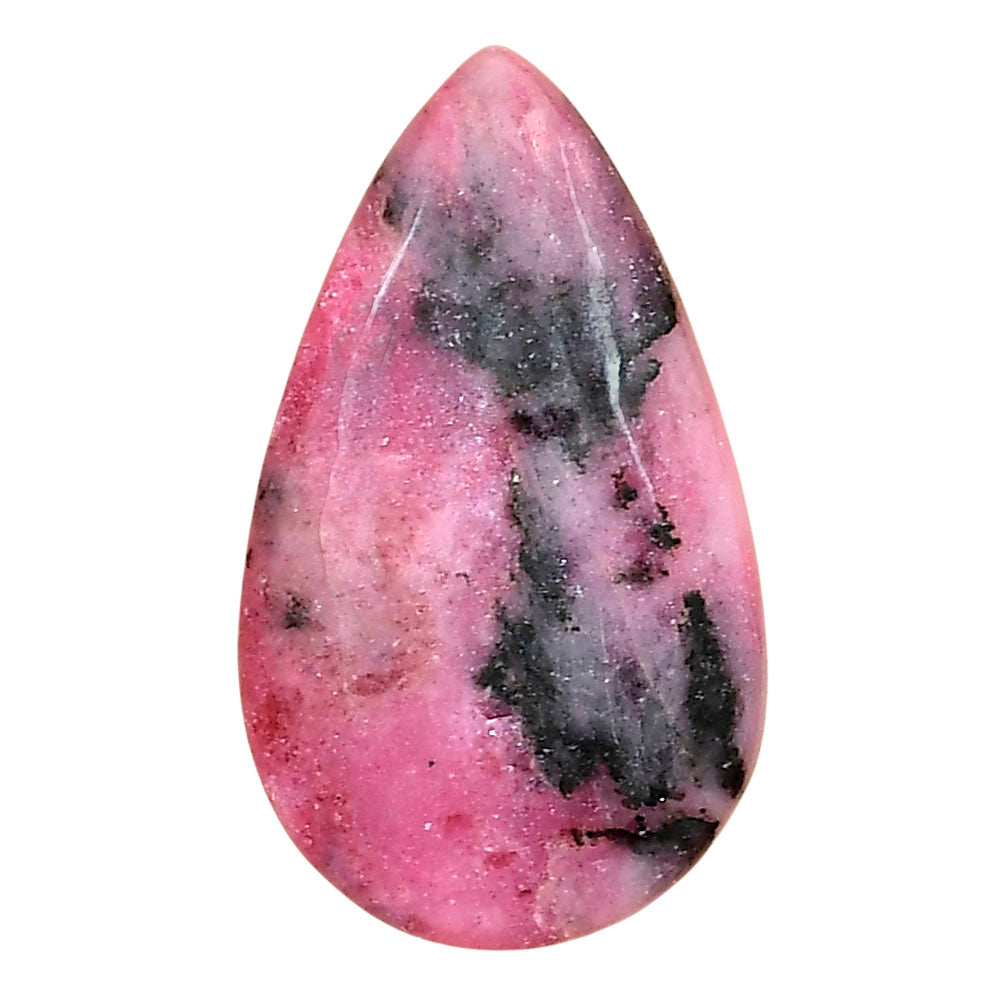 Rhodonite 32.22x18.8x5.1 mm Pear Gemstone LS03054-50