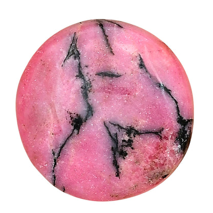 Rhodonite 27.35x27.35x6.9 mm Round Gemstone LS03055-50