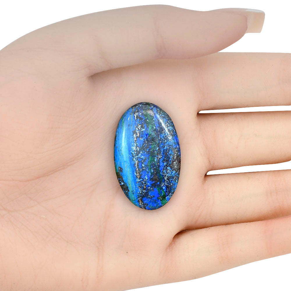 Azurite 34.35x21.15x5.5 mm Oval Gemstone LS03128-52