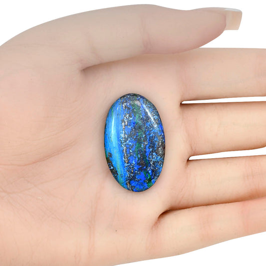 Azurite 34.35x21.15x5.5 mm Oval Gemstone LS03128-52