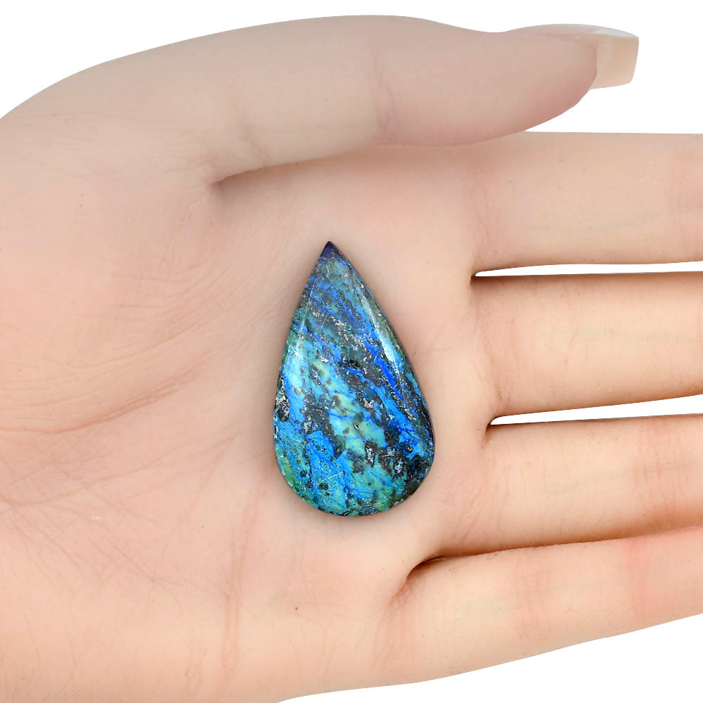 Azurite 36.45x21.1x6 mm Pear Gemstone LS03133-52