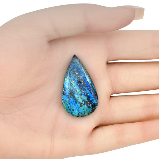 Azurite 36.45x21.1x6 mm Pear Gemstone LS03133-52